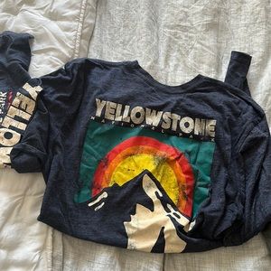 Navy Yellowstone National Park Long Sleeve